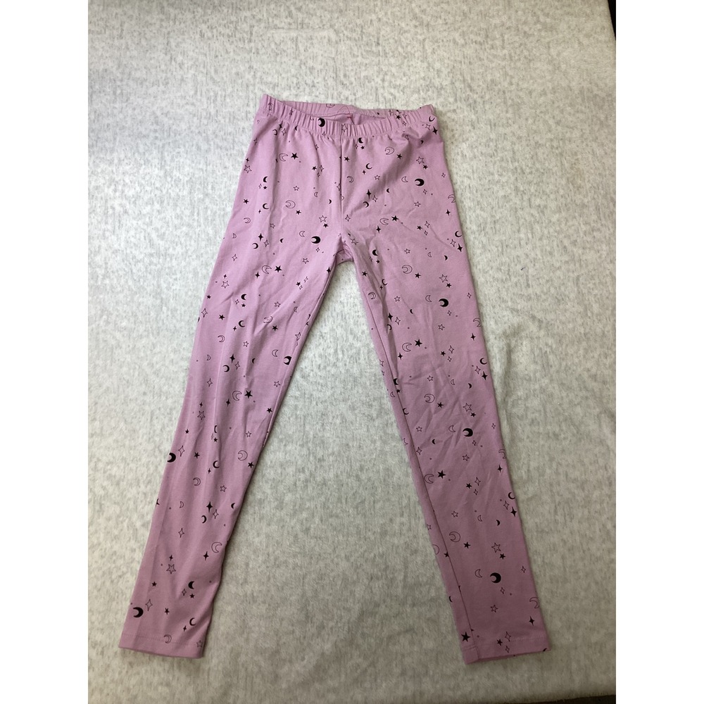 Cat & Jack Girls Lavender Celestial Moon Star Tough Cotton Leggings L 10/12 NWT